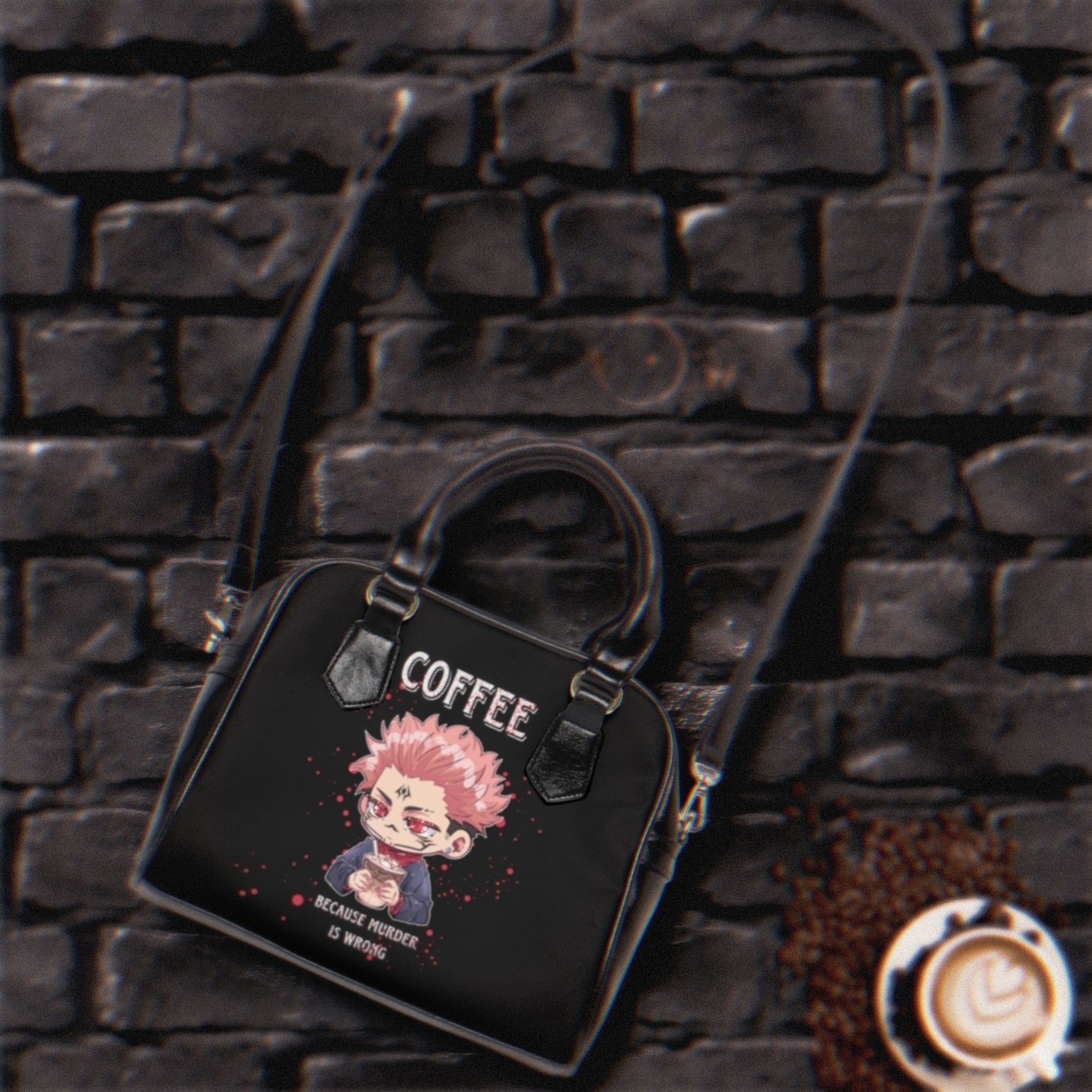 🧋Grumpy Coffee Shoulder Handbag🧋